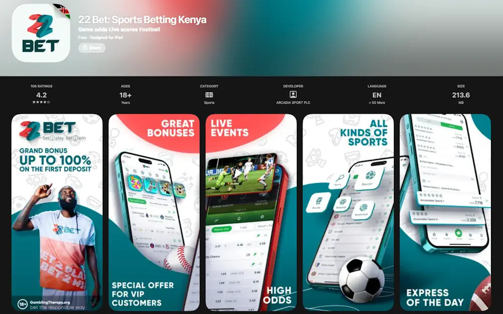 22Bet App App Store Screenshot